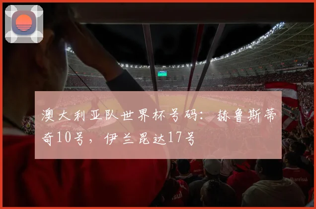 澳大利亚队世界杯号码:赫鲁斯蒂奇10号,伊兰昆达17号